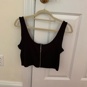 Zip up crop top